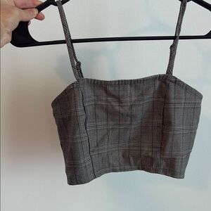 Forever 21 Gray Bustier Camisole Crop Top